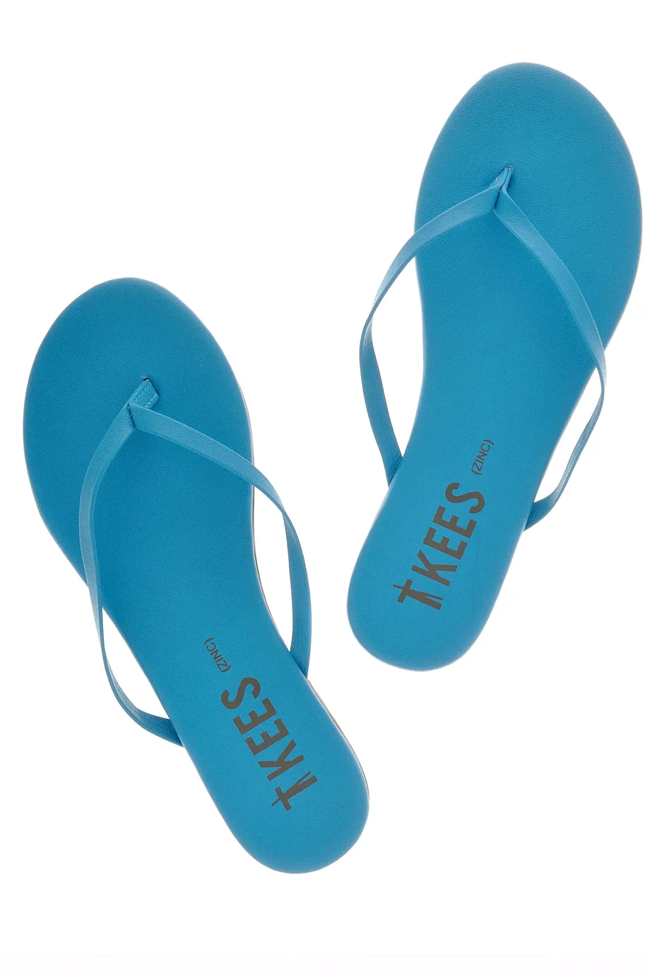 ZINCS Blue Leather Thong Sandals