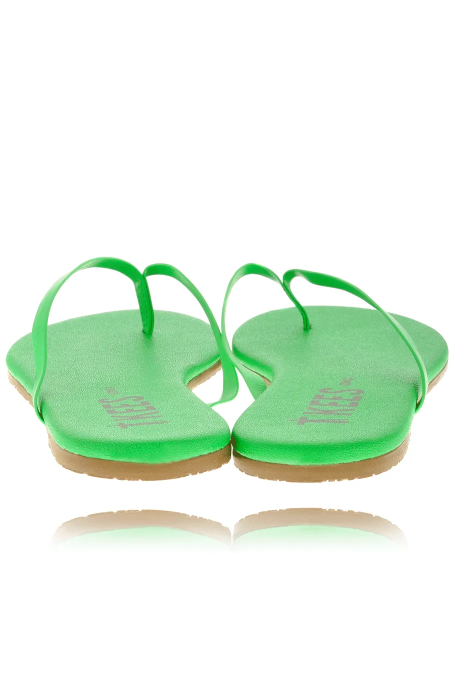 ZINCS Green Leather Thong Sandals