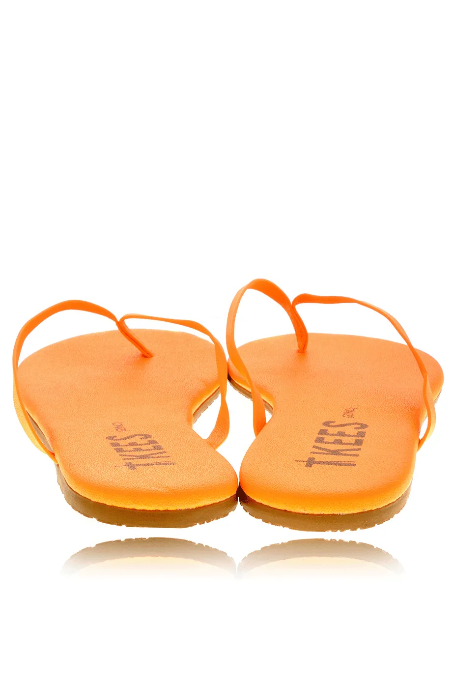 ZINCS Orange Leather Thong Sandals